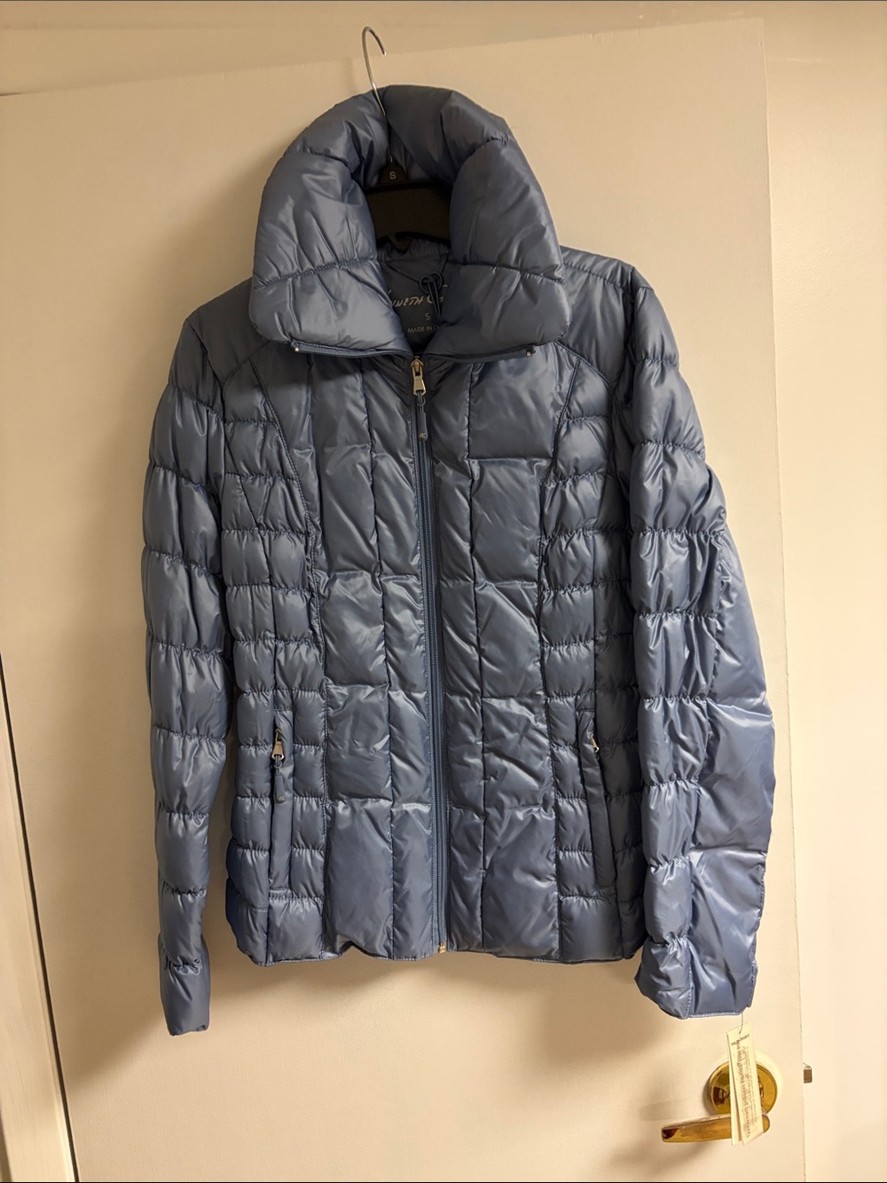 NWT Kenneth Cole Light Blue Quilted Puffer Jacket